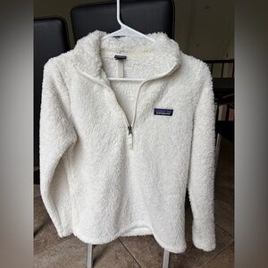 Patagonia Los Gatos Quarter Zip White Fleece Pullover XS